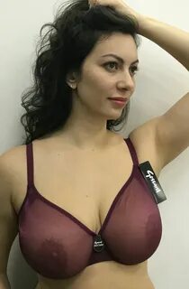 Sheer bra big boobs.