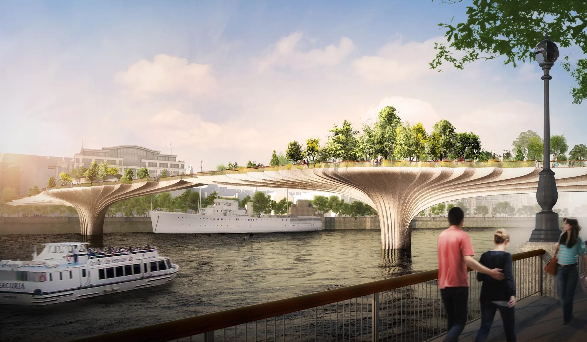 Bridge from the future. Garden bridge (лондон, великобритания). многофункциональный рекреационный комплекс миракс-сад.
