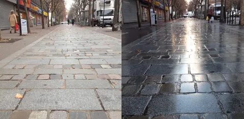 Мокрый тротуар