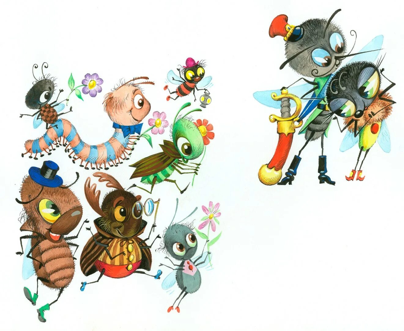 насекомое являющееся героем многих сказок. герои муха цокотуха чуковского. герои сказки муха цокотуха. муха-цокотуха. муравей на горе.