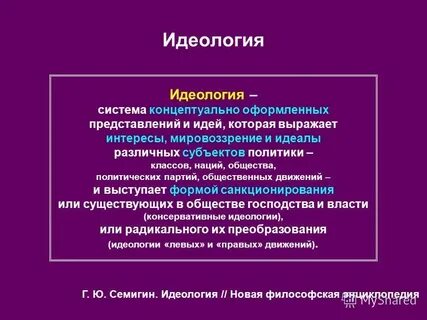 Система концептуально оформленных взглядов