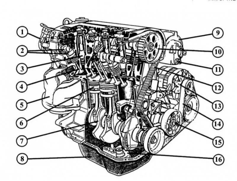 Устройство renault. Схема двигателя Рено Логан 1.4. Двигатель Рено Логан 1.4 в разрезе. ДВС Рено Логан 1.4 в разрезе. К4м двигатель Рено схема.