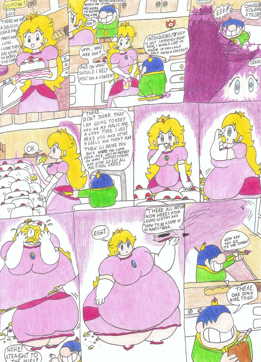 Принцесса пич комикс. Жирные принцессы комикс. Принцесса Пич fat комиксы. Princess Peach Weight gain.