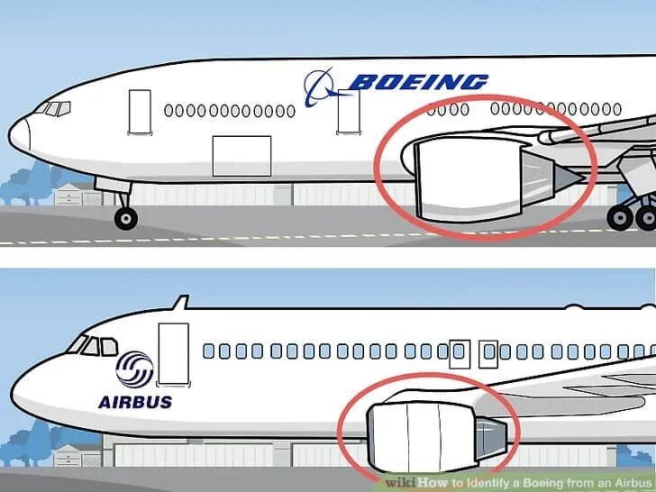 Как отличить самолеты. Отличие Airbus от Boeing. Отличие Боинга от аэробуса. Боинг и Аэробус отличия внешние. Отличие Боинг 737 от Аэробус а320.