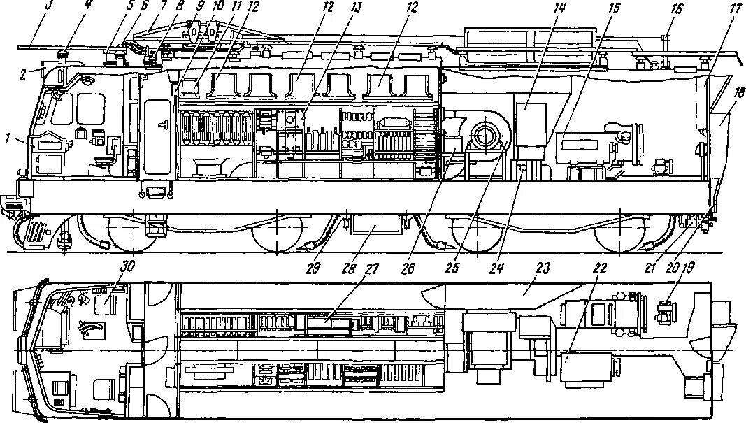 Какой ток в электровозе. Оборудования электровоза вл80с переменного тока. Схема электровоза вл11. Расположение оборудования на электровозе вл80с. Расположение оборудования на электровозе вл10.