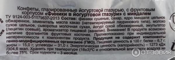 Сколько углеводов соли. Финики в йогуртовой глазури с миндалем. Состав конфет. Конфеты финики состав. Финик с миндалем в йогурте конфеты.