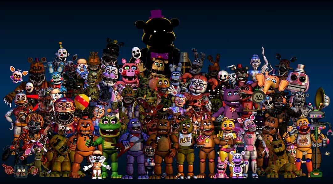 На телефоне 7 часть. ФНАФ 7 АНИМАТРОНИКИ. FNAF 7 all Animatronics. Фредди из ФНАФ 7. FNAF 7 все АНИМАТРОНИКИ.