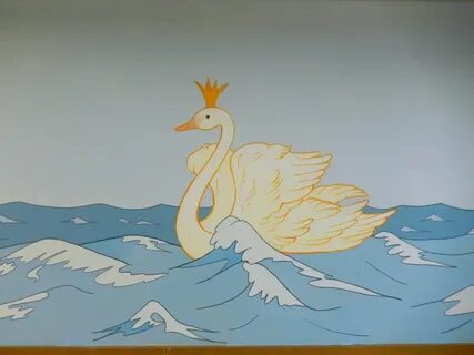 Лебедь сказка пушкина рисунок