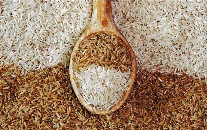 Бурый рис при сахарном диабете 2 типа. Бурый рис басмати. рис озгон. коричневый рис. белый и коричневый рис.