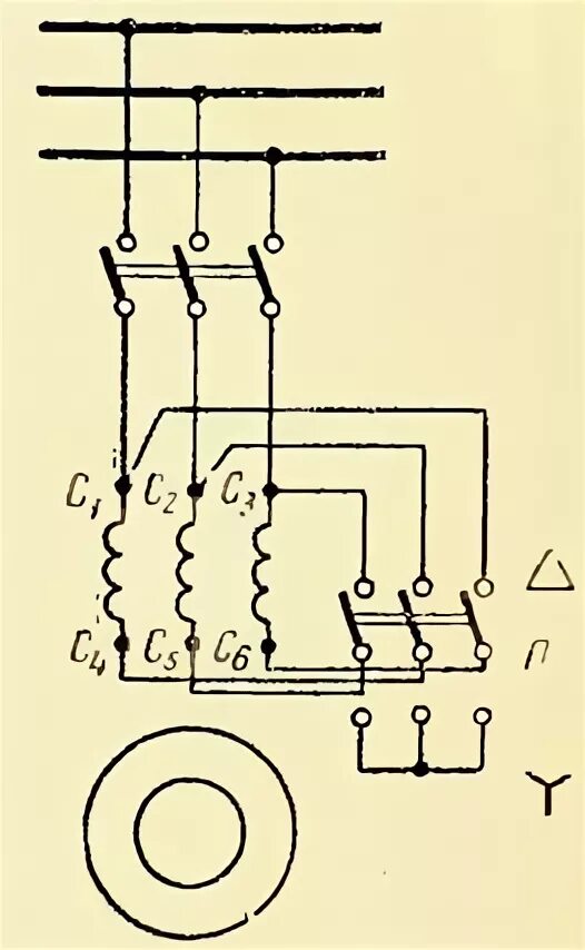 Схема переключения звезда треугольник асинхронного двигателя. Схема пуска асинхронного двигателя звезда треугольник. Схема переключения обмоток двигателя со звезды на треугольник. Схема переключения трехфазного асинхронного электродвигателя. Переключение с треугольника