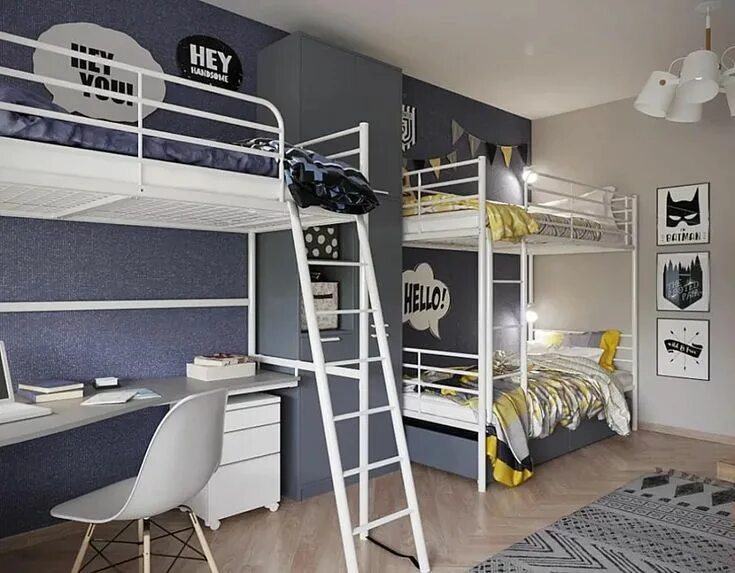 Bunk Beds Design Ideas, Pictures, Remodel and Decor Modern bunk beds, Bunk bed d