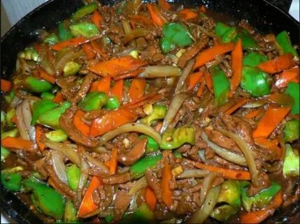 Рецепт китайского мяса с овощами