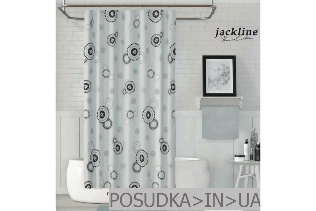 Занавеска для ванны Jackline BS-5020 Blue 180*200. Занавеска для ванны Jackline BS-0010 Blue 180*200. Занавеска для ванны Jackline BS-0010 Cream 180*200 (крем).