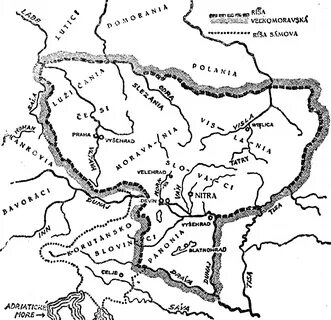 Великая моравия на карте
