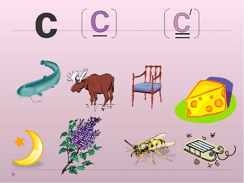 Буква с звуки с сь. Звуки буква с и сь для дошкольников. Предметы со звуком сь. Различение звуков с и сь.
