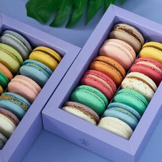 Коробка для макаронс белая на 1 ряд купить в Москве, macarons, макарун, мак...