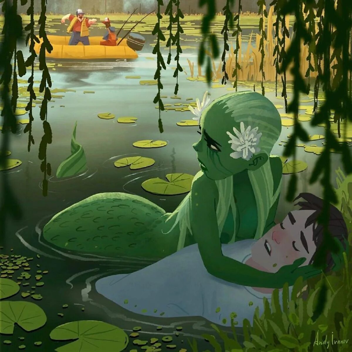Грин апельсин русалка. Green apelsin проклятие русалки. may the mermaid of lily lake мультфильм. andy ivanov русалка. the mermaid of lily lake by andy ivanov.