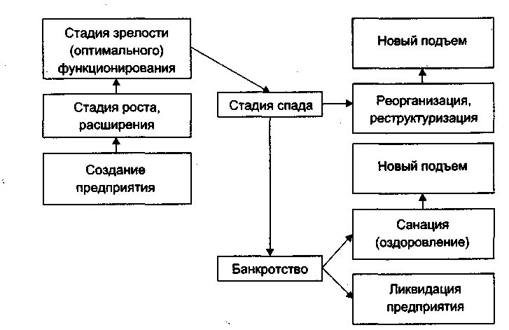 Стадия зрелости предприятия. Стадия спада организации. Санация банкротство таблица. Жизненный цикл предприятия реорганизация. Стадии зрелости стадия спада в организации.