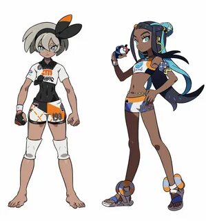 "Pokémon gym leader Bea and Nessa with my cousin ⭐. " Pokemon Tra...