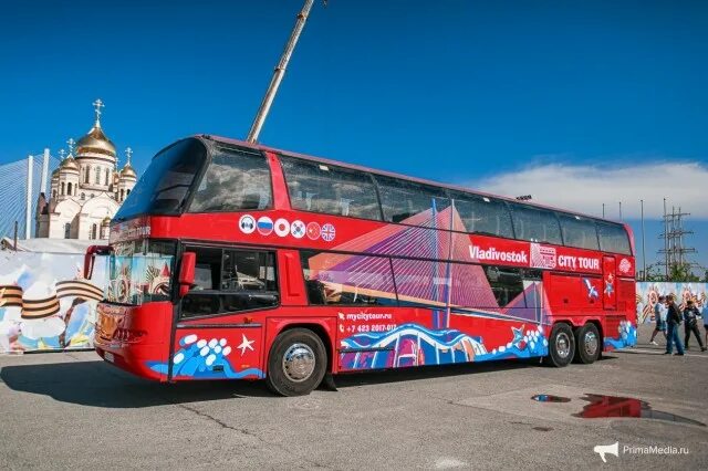 Экскурсия на красных двухэтажных автобусах