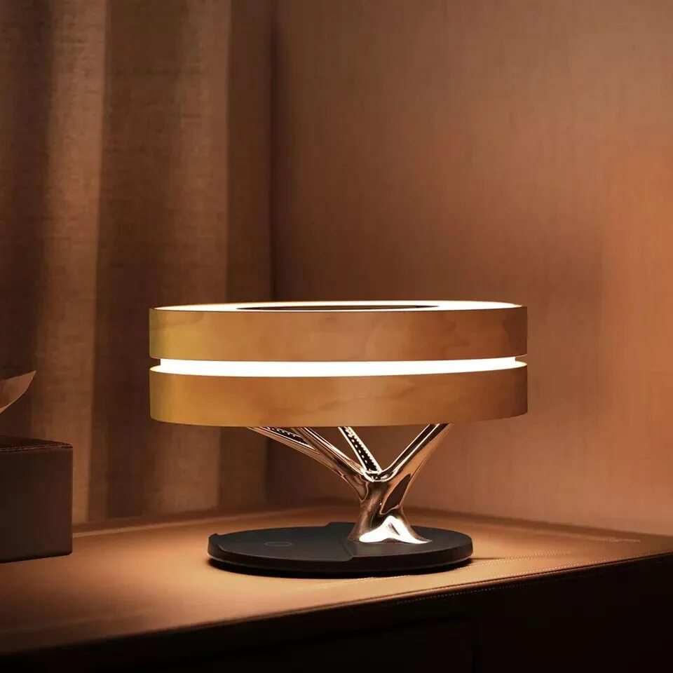 Hometree light of the tree. Светильник hometree. умный настольный светильник hometree. умный светильник hometree light. светильник hometree с акустикой + бзу, темное дерево.