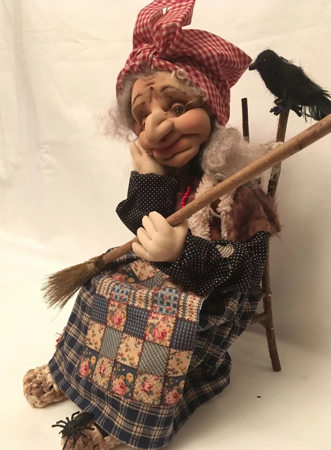 Кукла баба Яга Baba Yaga. Тростевая кукла баба Яга. Кукла (1652) - баба Яга. Купить игрушку баба