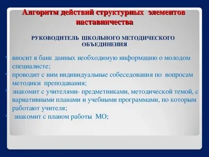 Программа наставничества в детском саду для воспитателей
