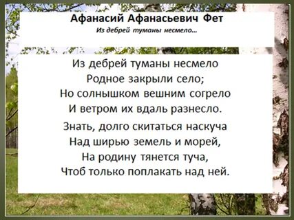 Стихотворение фета на тему человек и природа