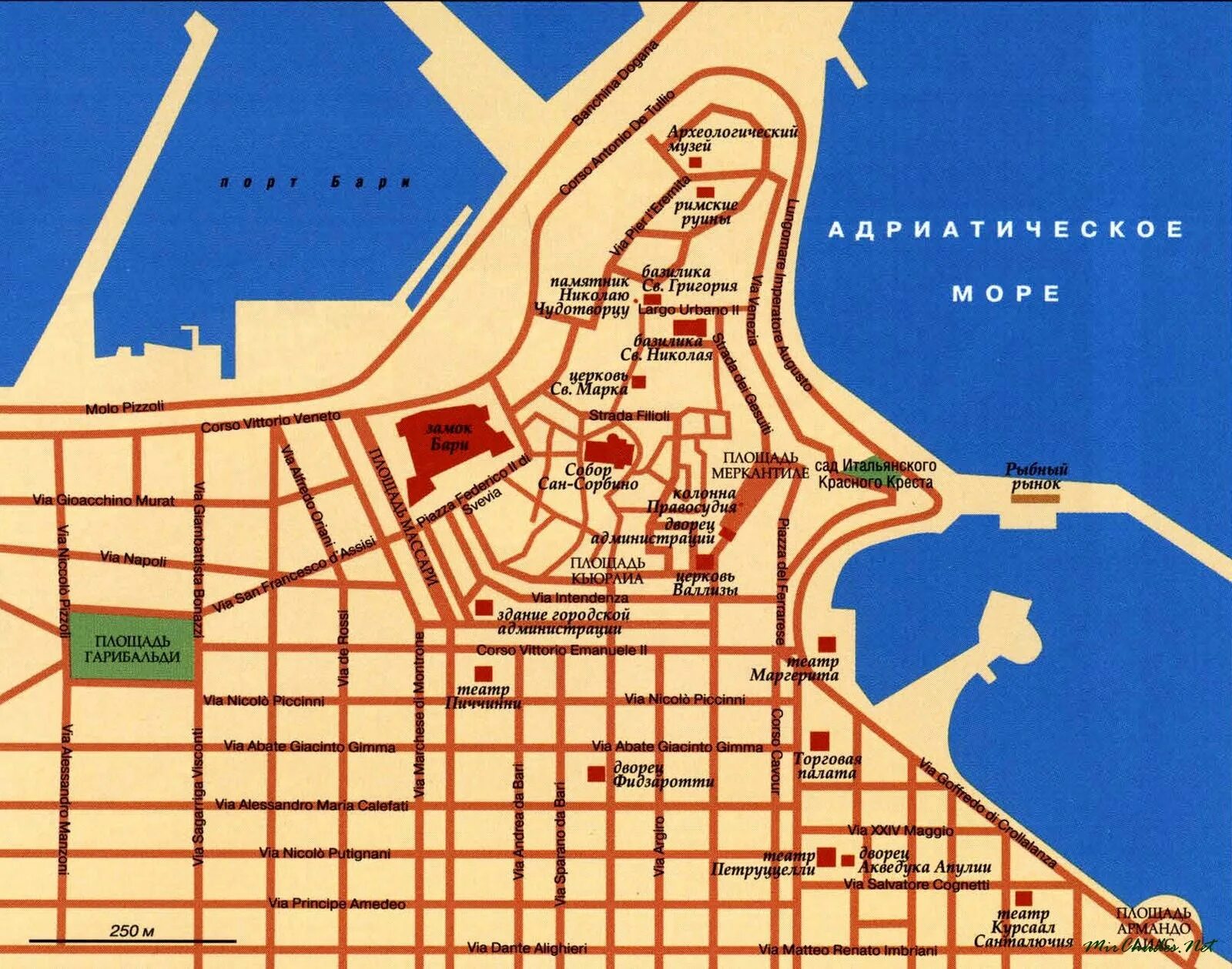 Бари Италия на карте. Город Бари в Италии на карте. Порт Бари Италия. Карта Бари с достопримечательностями.