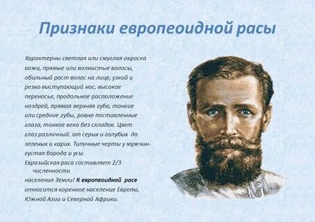 Описание европеоидной расы