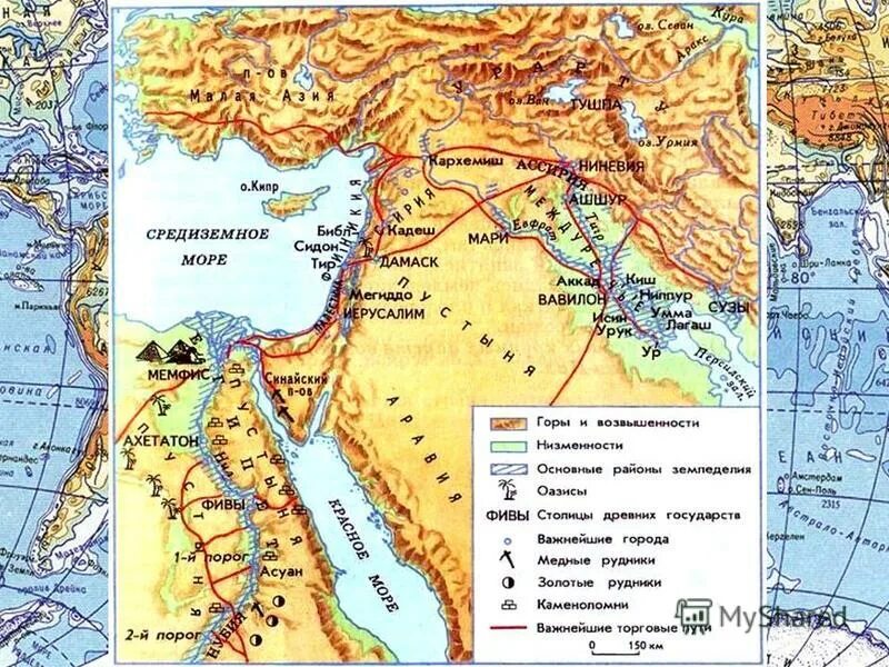 Древний Египет и Месопотамия на карте. Карта древнего Египта и Двуречья. Карта древнего Двуречья и древнего Египта. Древний мир двуречье