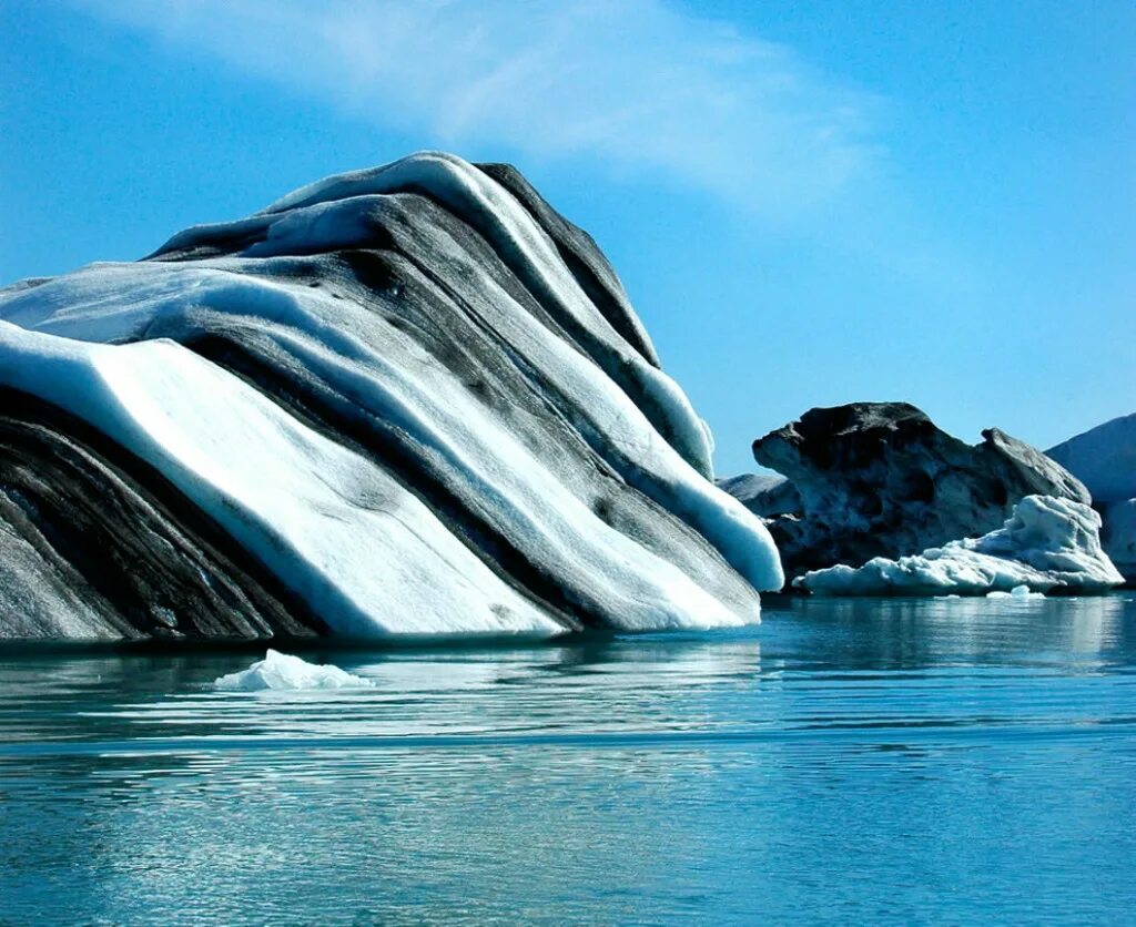 В ледниках содержится вода