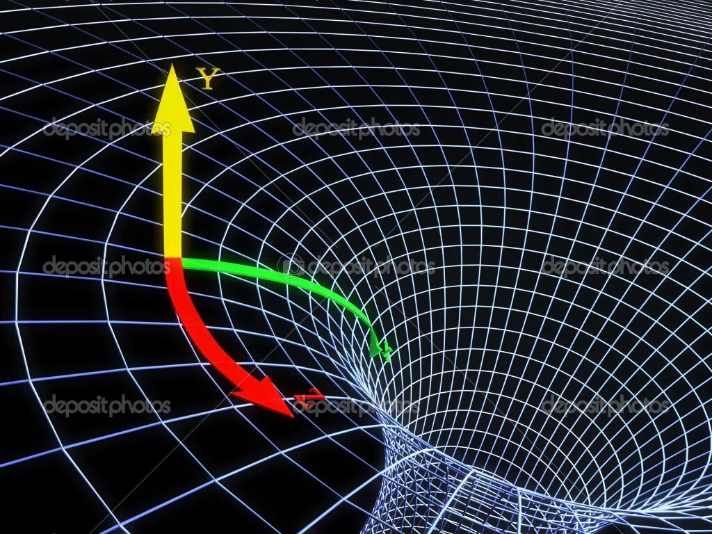 Искаженное пространство времени. Гравитационный радиус Шварцшильда. Искривление пространства черной дырой. Искривление пространства времени. Искривление пространства времени черной дырой.