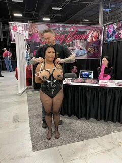 Fun from day 2 at @EXXXOTICA Expo getting bound.