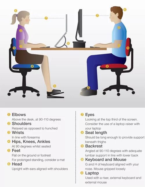 Should length. Ergonomic kneeling Computer posture Chair чертеж. Положение монитора относительно глаз. Правильное расположение монитора относительно глаз. Workstation Health and Safety.