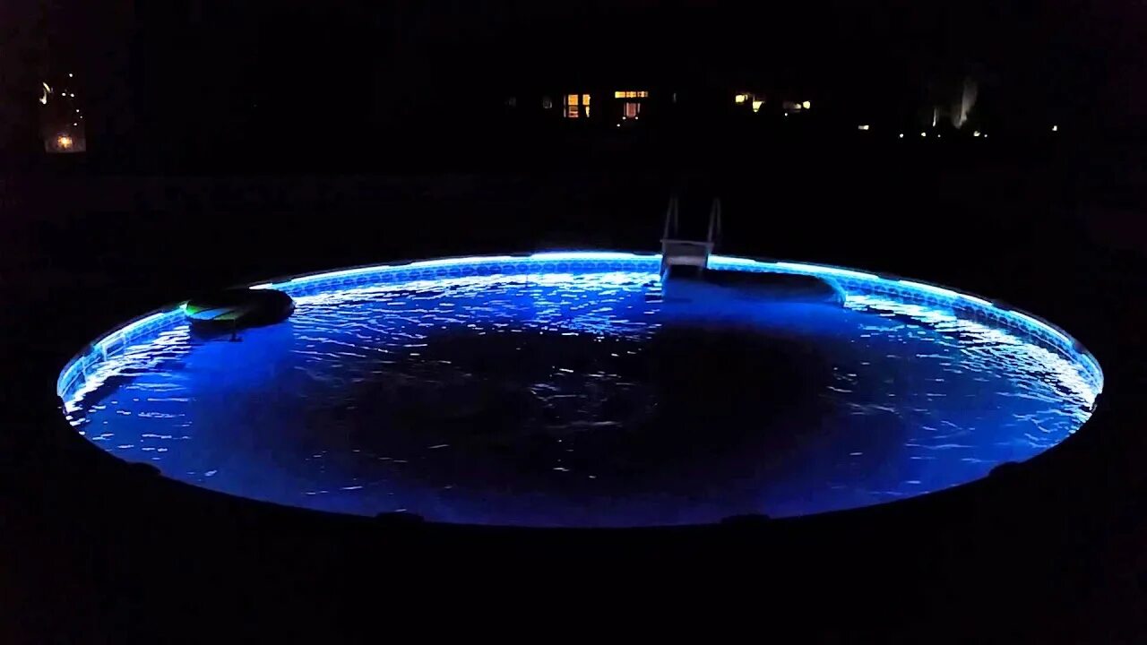 Change pool. Светодиодная гидроэлектрическая подсветка бассейна 28692. pool with led lights.