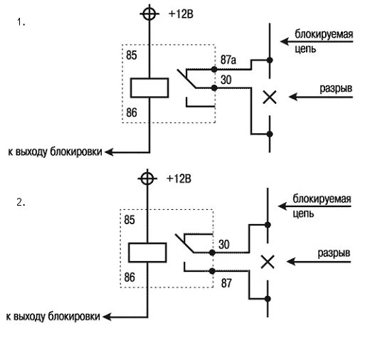 Разрыв контакта. Схема блокировки бензонасоса сигнализацией. Реле блокировки бензонасоса сигнализации схема. Схема блокировки бензонасоса с помощью реле. Релейные схемы сигнализации.