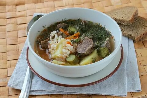 Рассольник рецепт с говядиной с рисом
