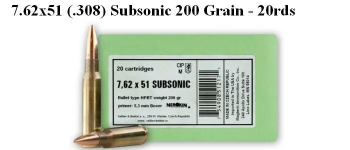 Дозвуковые патроны 308 купить. Дозвуковой патрон 308. 308 Subsonic патроны. Патрон 7.62х51 Subsonic. Патрон 7,62x51 (.308 win) SP Subsonic томпак НПЗ.