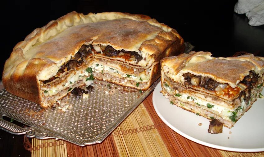 пироги штолле начинки. штолле курник. пирог со сложной начинкой. пирог с тыквой и рикоттой. двенадцатислойная кулебяка.