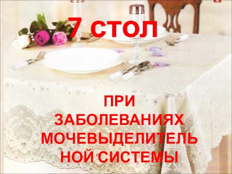 Столы при болезнях