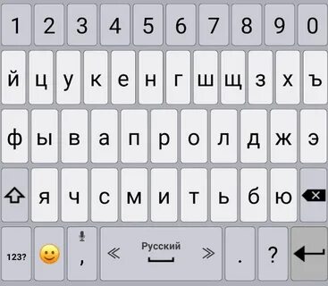 Клавиатура на русском с большими буквами