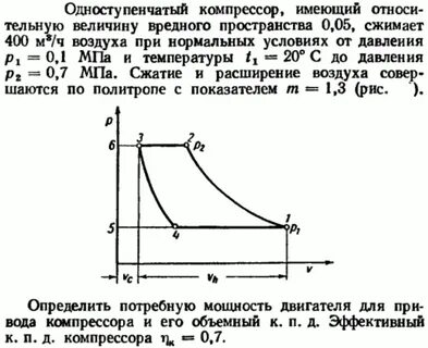 Определи среднее давление воздуха в цилиндре компрессора