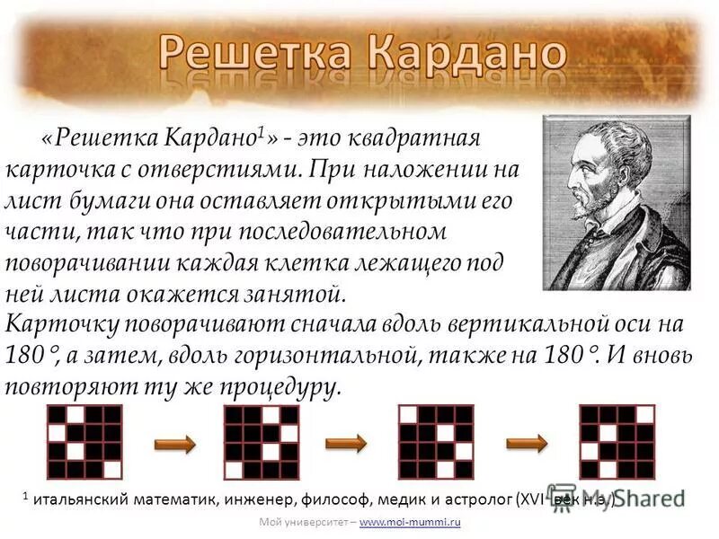 Решетка кардано. Решетка кардано