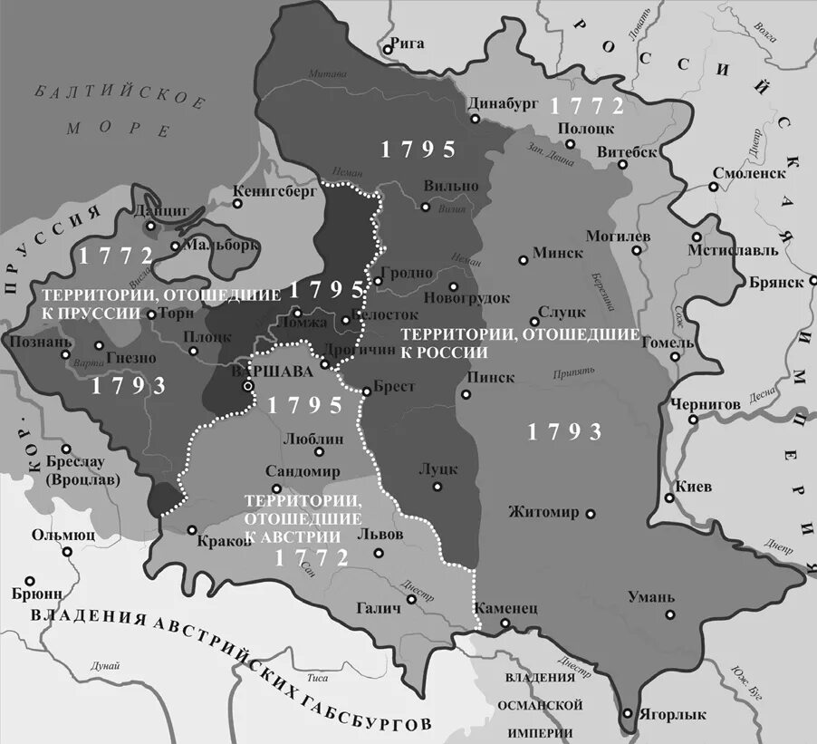 Разделы речи Посполитой карта 1772. Первый раздел речи Посполитой 1772 1793 1795. Раздел речи Посполитой 1793. Карта речи Посполитой до 1772 года. Почему территория речи посполитой трижды подвергалась разделам