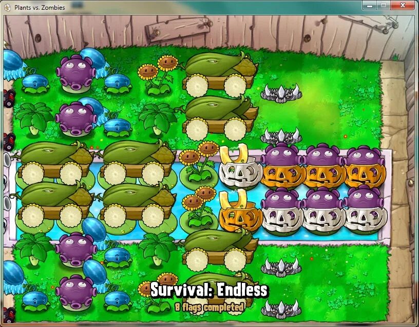 Эндлесс растения против зомби. Plants vs Zombies Survival endless тактика.