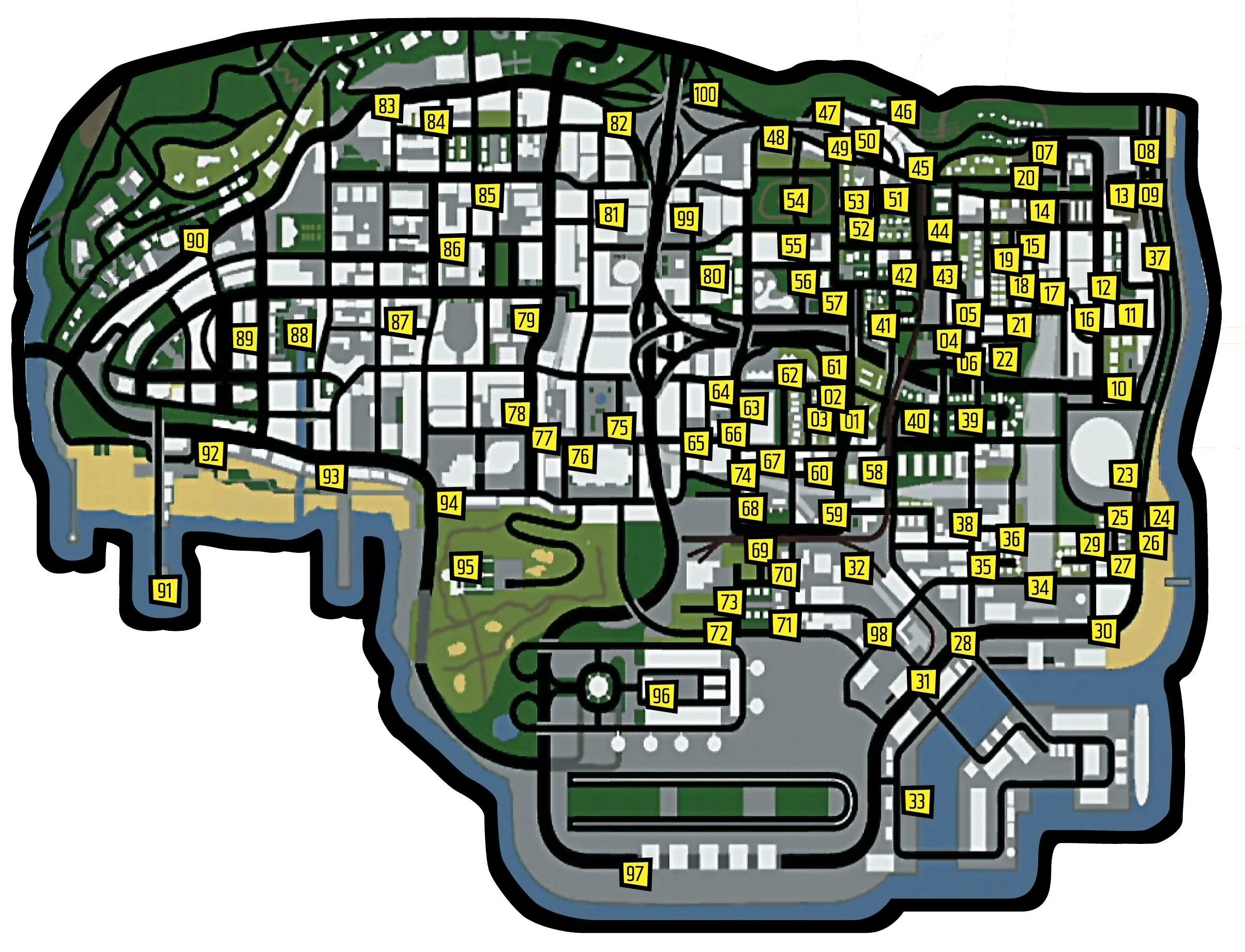 Карта граффити Лос Сантос. Карта граффити в ГТА Сан андреас. ГТА Сан андреас 100 граффити карта. Лос Сантос в ГТА Сан андреас. Покажи карту в гта