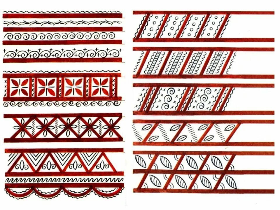 Русский элемент формы. Мезенская роспись геометрический орнамент. Древние узоры. Славянский орнамент. Элементы орнамента.