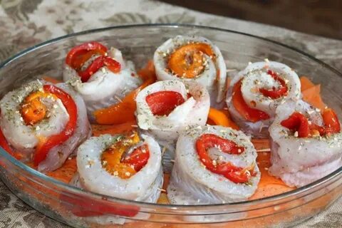 Рулетики с овощами в духовке