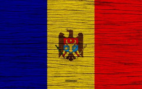 Flag of Moldova, 4k, Europe, wooden texture, Moldavian flag, national symbo...